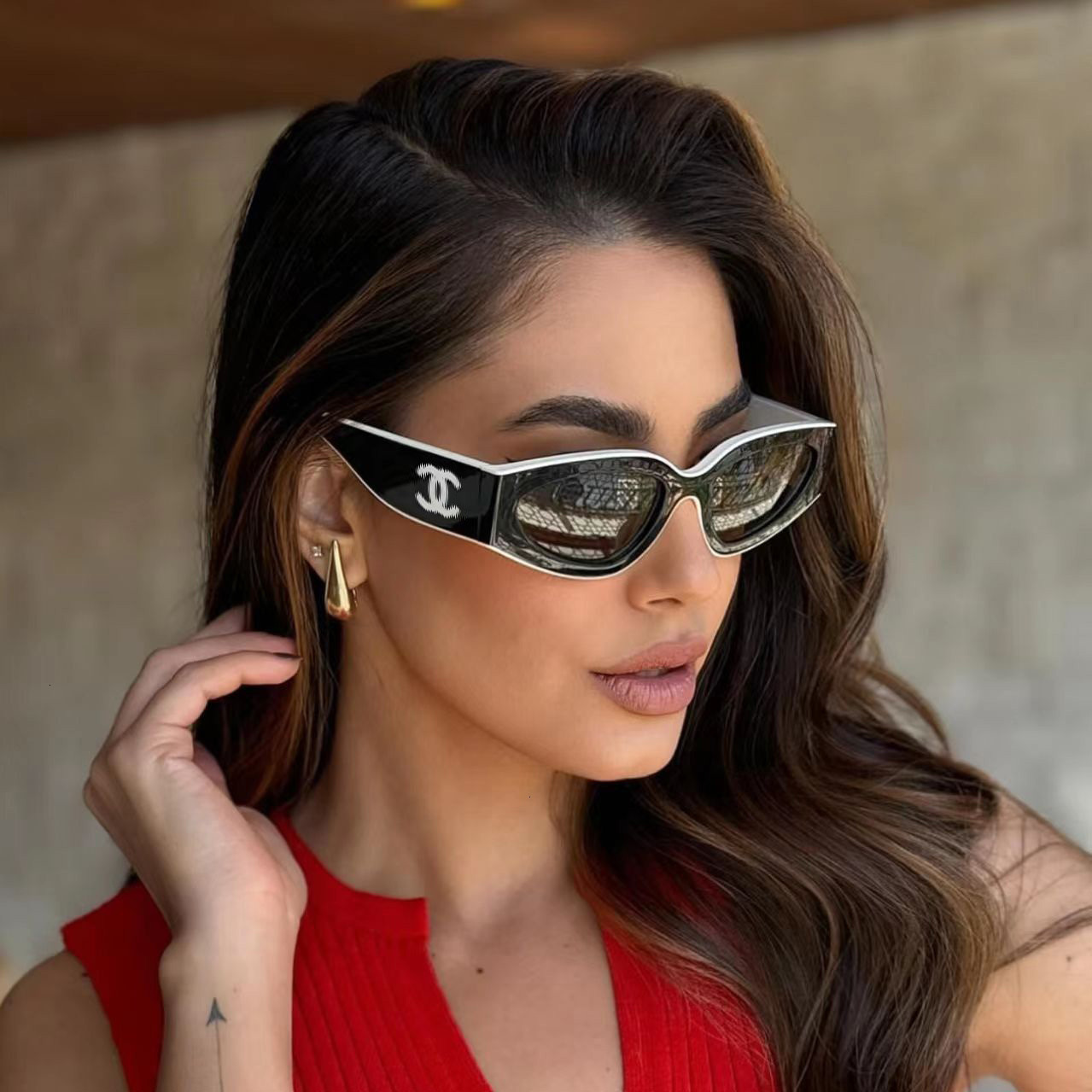 ccly designer ccsunglass Cat eye ccsun sunglasses for mens womens classic Travel trend Beach shading UV protection polarized glasses BR6003c
