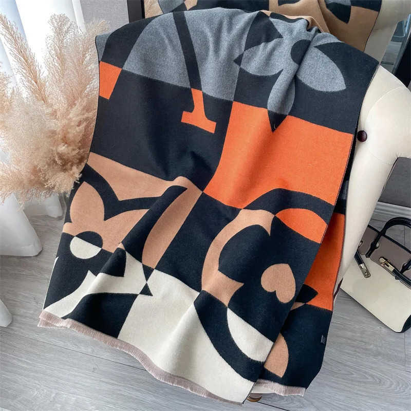 Autumn 2025 New Floral Scarf Women Winter Warm Cashmere Scarves Girls Sweet Soft Shawl Outdoor Sun Shawls LadiesT260901 Z260917