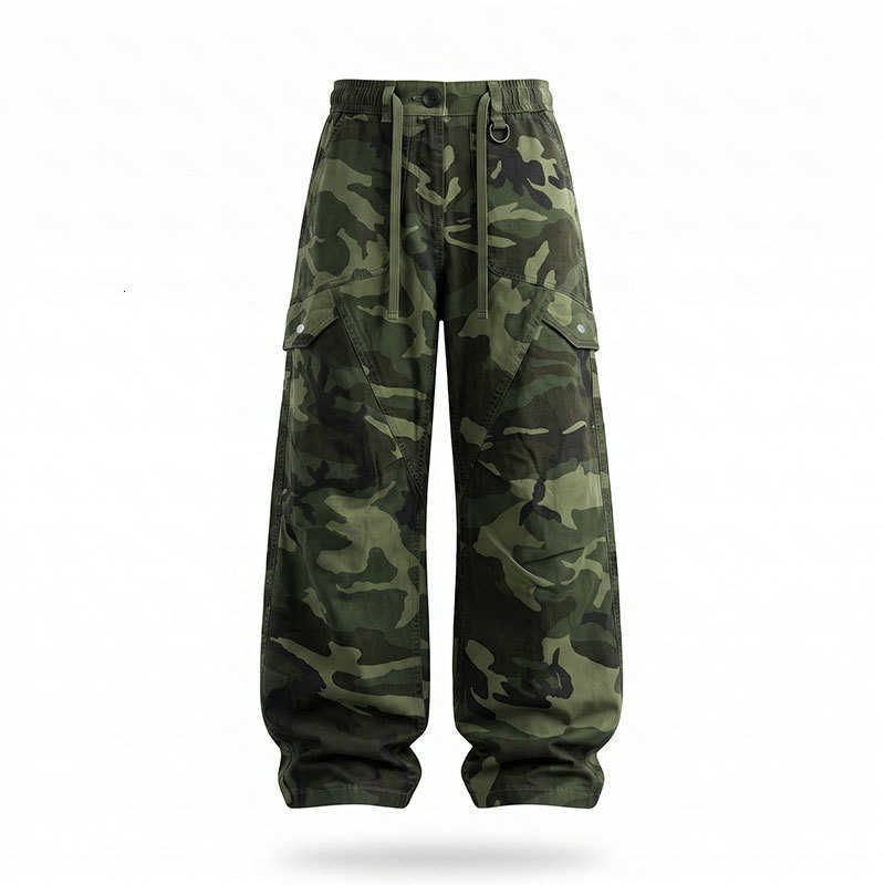 high-quality Spring and autumn new washed work pants knife-shaped casual pants long stretch camouflage pants D260902