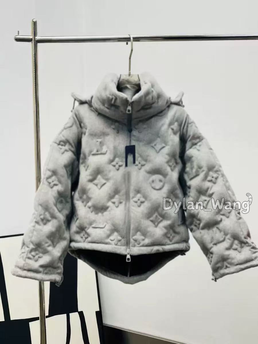 Designer Mens Winter Down Jacket Parkas Long SleeveWarm Light Gray White Down Coat casual fashion thickwarm coat 3e3