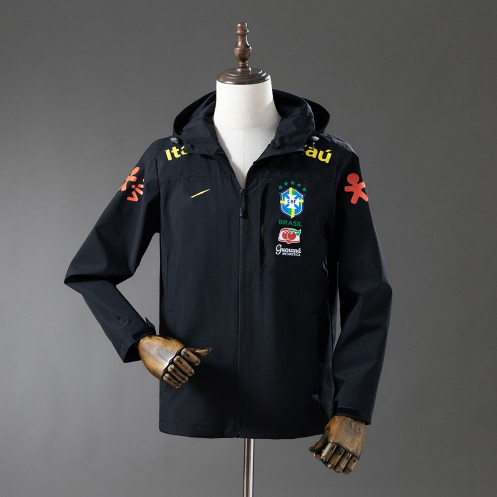 windbreaker jacket designer Unisex Brazil Argentina Oasis Collaboration Hooded Jacket, Zip Up Integrated Windproof Casual Windbreaker Outerwear vest