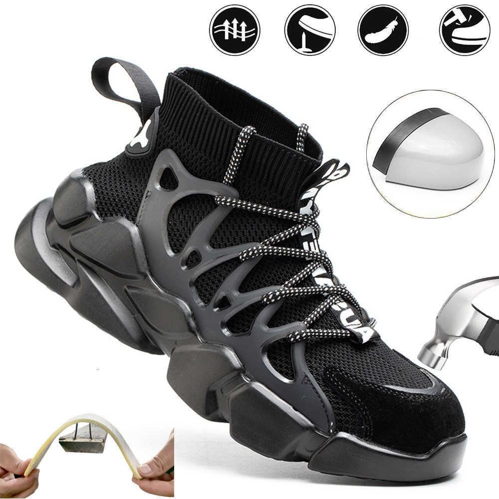 2025 Women's Safety Shoes Anti-Smash Puncture Proof Breathable Mesh Work Boots Outdoor Workshop Safety Boots for Women D260901