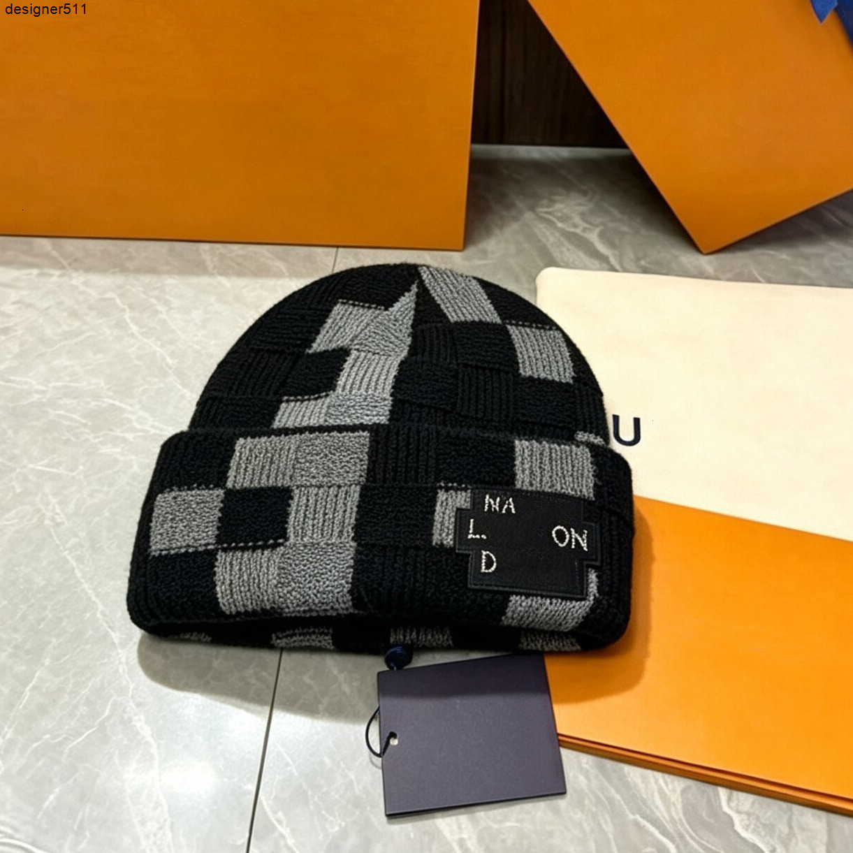 Beanie/Skull Caps Beanie Designer Caps Winter Knitted Hats for Women Men Fashion New Grid Letters Beanie Hat Skull Caps Outdoor Travel Hats Keep War