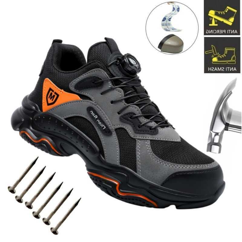 Men's Steel Toe Safety Shoes Anti Puncture And Anti Smashing Work Shoes Summer Breathable And Anti Slip Safety Work Shoes D260901
