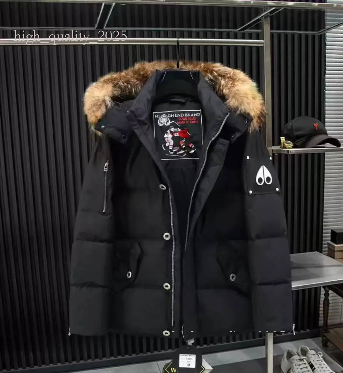 Designer Mooselys Knucklecoat Down Jacket Fur Collar Winter Waterproof White Duck Mooselys Knuckle Coat Cloak Men Women Couples Mooselys Knuckles Ve