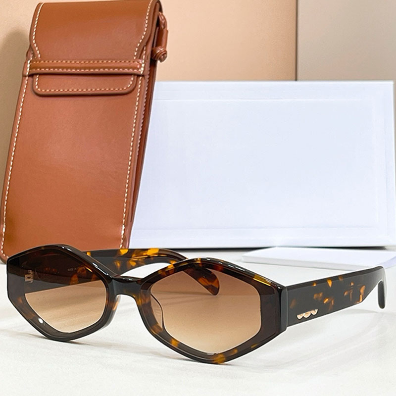 Lunettes de soleil polygonales pour femmes, monture en fibre d'acétate, marque de luxe, verres de protection UV, photographie de rue, lunettes po