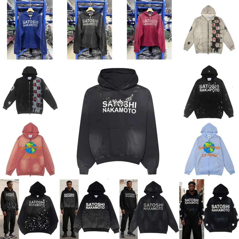 Men's Jackets Designer Hoodie Fashion Y2k Cotton 1:1 Graphic Pattern Hoodies Hip Hop SATOSHI NAKAMOTO Hoodie Shirt Jacket Men And Women Spri
