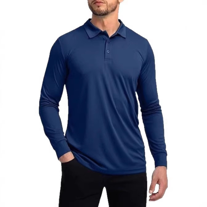 Designer 2026 Spring and Autumn New Long Sleeve Polo Shirt 3D Printed Golf Solid Color Outdoor Casual Turn Down Collar Men's Top e5