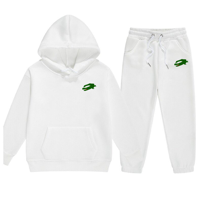 Sweat à capuche pour enfants, mode automne, garçon et fille, vêtements imprimés avec lettres d'animaux, haut décontracté, pantalon, ensemble mant