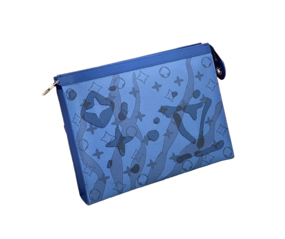 Fashion Unisex Designer Clutch Bags for Mens & Womens Luxury Small Handbag High-Quality Flower-Letter Titanium Leather Wash bag Large size Purse for