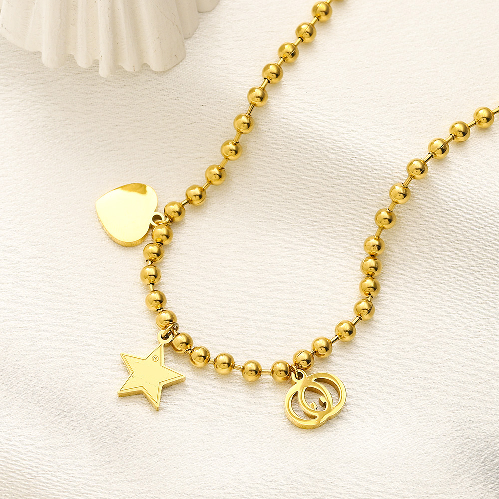 Classic Designer Star Pendant Necklaces 18k Gold Plated Luxury Style Charm Women Letter Necklace Spring Girl Love Birthday Gift Necklace Stainless S