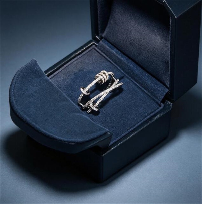 MORSSET Designer Ring Time To Run Diamond Rings for Women Index Finger Lady Wedding Ring Elegant Luxury Jewelry Fashionable Simple Pig Nose Snake,fa
