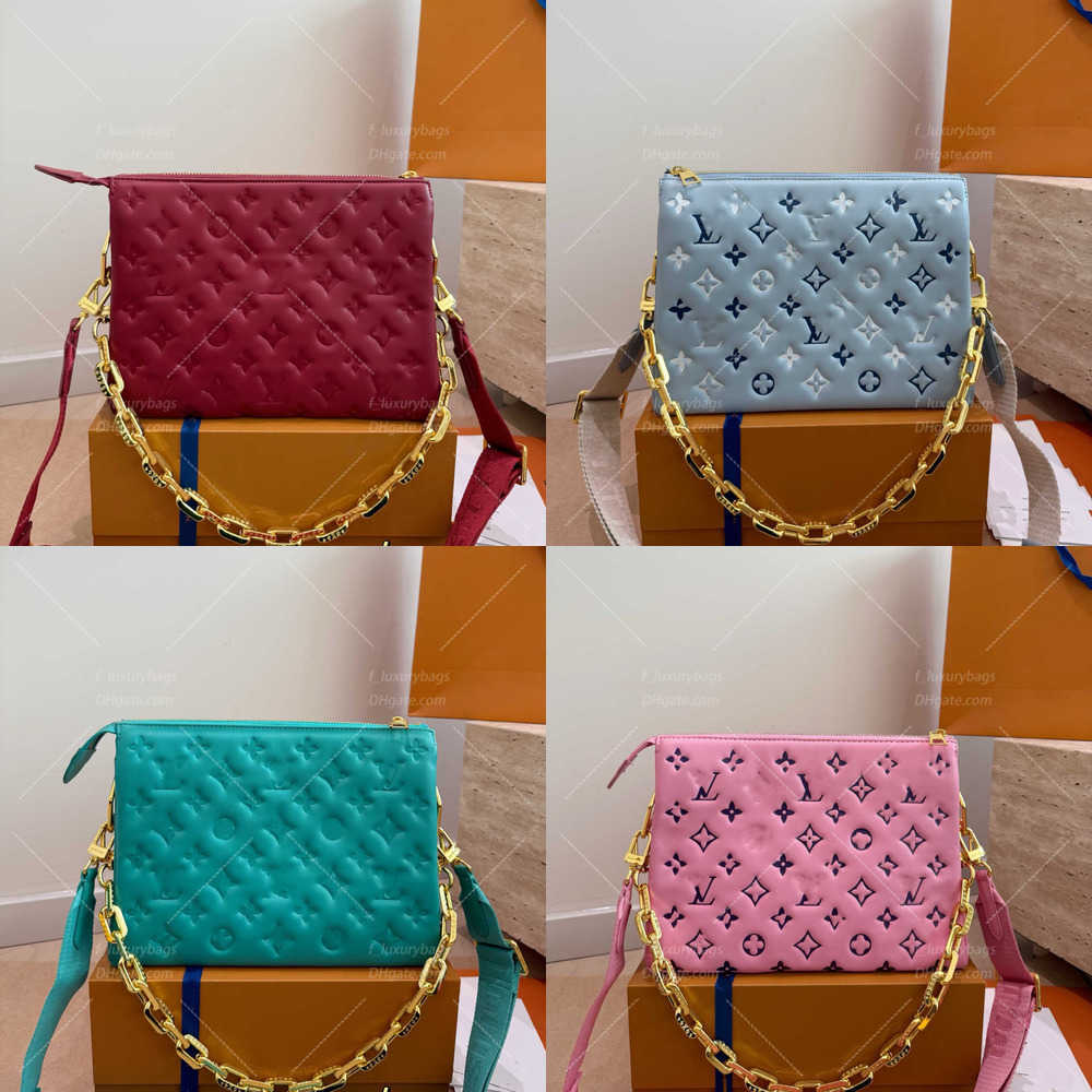 Evening Bags Coussin PM Bag designer bag Genuine Leather Womens Shoulder bag Crossbody Bag Gold Chains totes bag Handbags tote wallets 3 inside comp