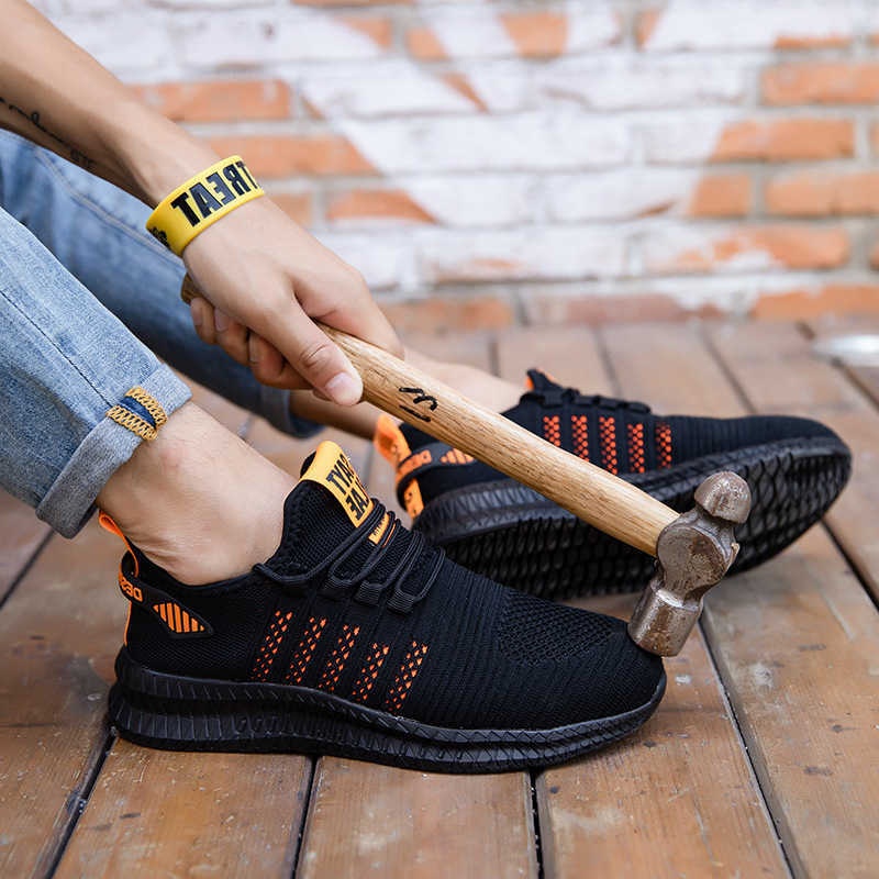 Shoes New Steel-Toed Safety Safety Shoes For Men And Women In Summer Breathable Lightweight Smash-Proof And Puncture-Proof D260901