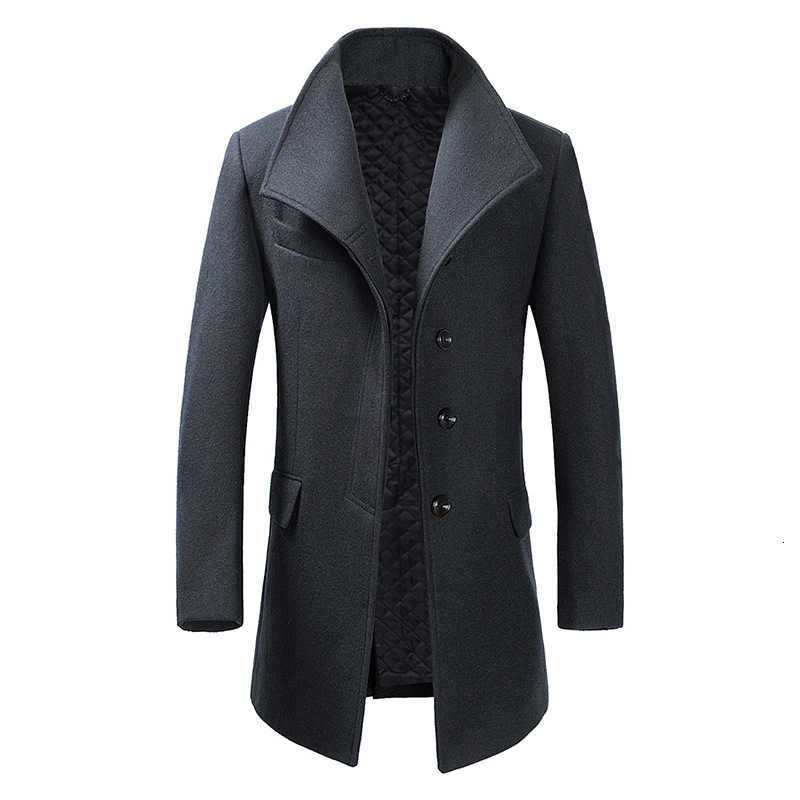 Business Style Men Casual British Woolen Coats New Winter Thicker Warm Cashmere Trench Coats Long Jackets Quality Overcoats 4XL D260902