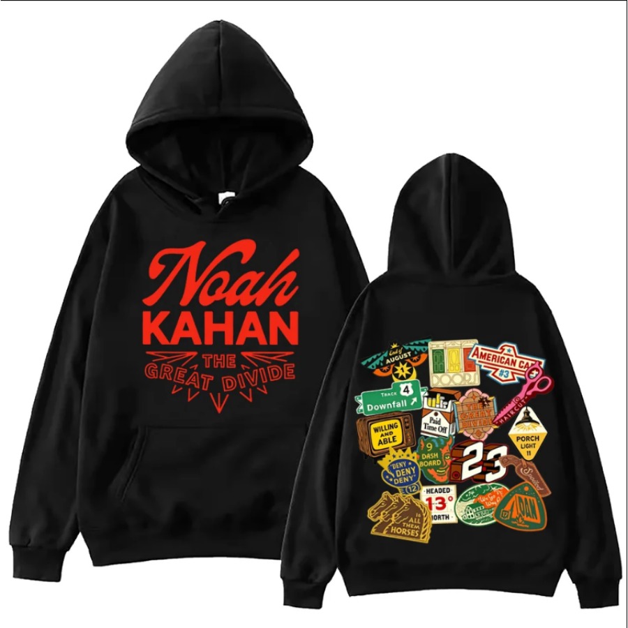 Noah Kahan The Great Divide Tour 2026 Oversized Hoodie Women Men Harajuku Sweatshirt Streetwear Hip Hop Long Sleeve Pullover Hooded Jacket