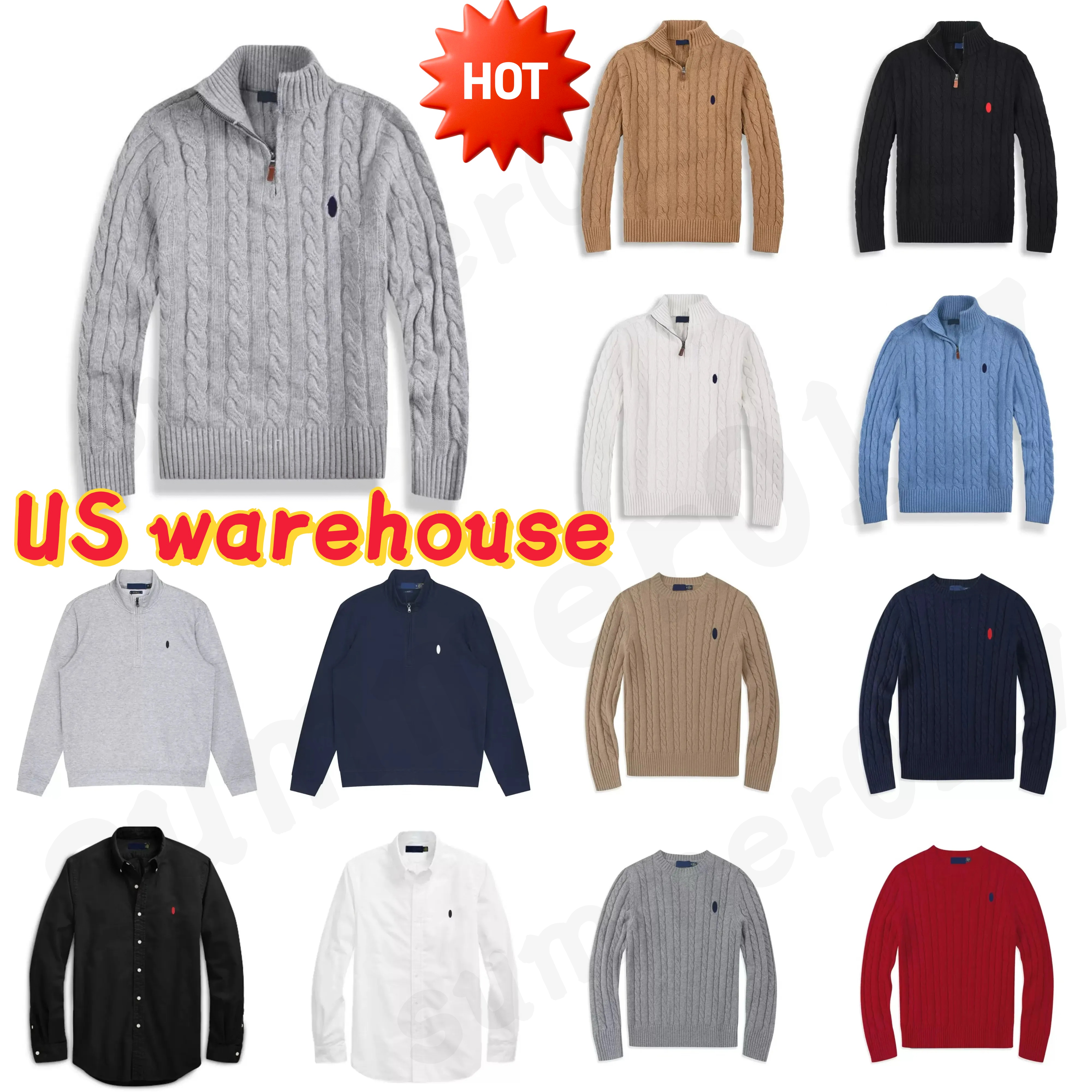 cardigan men knit sweater polo quarter zip long sleeve designer shirt pull homme mens pullover half zipper luxury casual jumper autumn wool