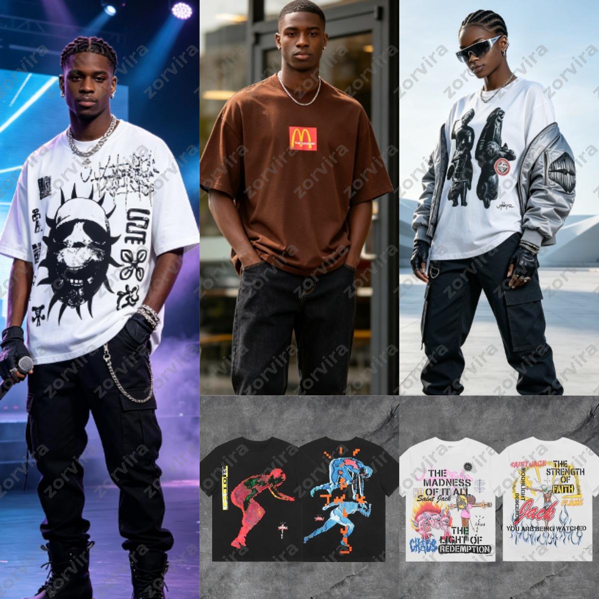 Designer Vintage Distressed Graphic Tshirt For Men Retro Hiphop Streetwear Tee Dark Grunge Rock Music Loose Fit Unisex Casual Top Street Party Daily