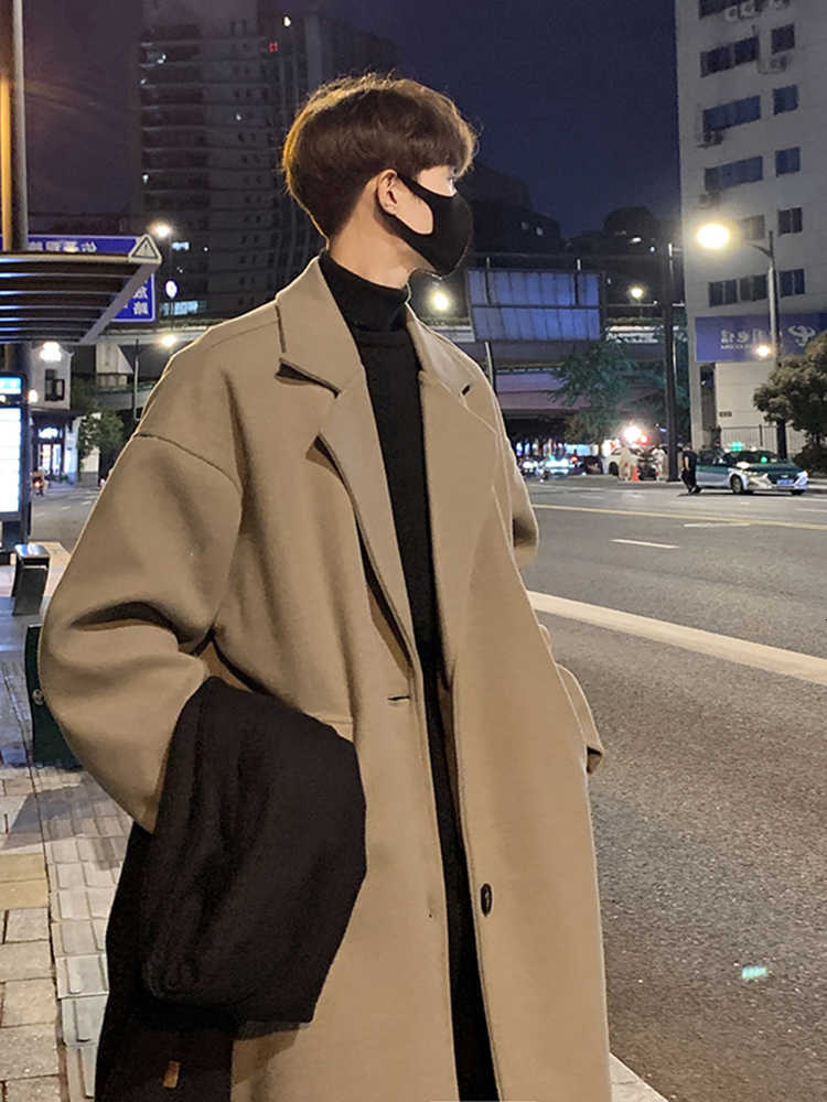 Coats Winter Jacket Men Fashion 2024 Thicken Wool Blends Coat Mens Oversized Overcoat Male Streetwear Warm Long Coat Q38 D260902
