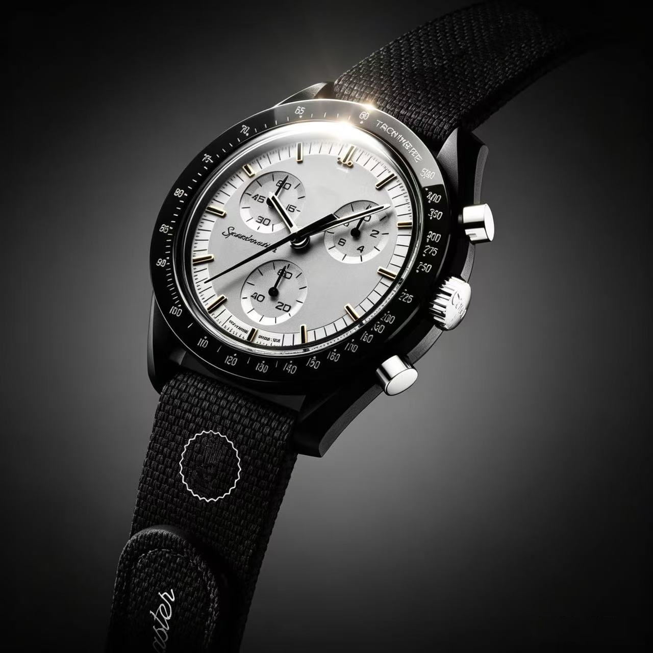 1969 Silver Bioceramic Planet Moon Quarz Watch Mission To Mercury Full Function Chronograph Luxury Mens couple joint name Wristwatches Moonshine Ven
