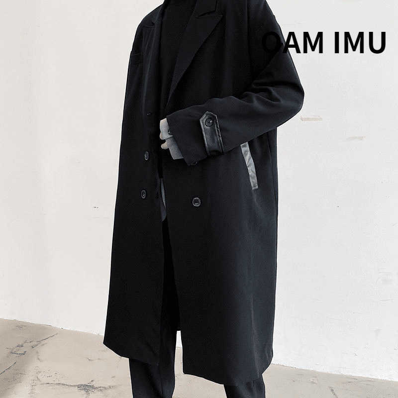 MAO Yamamoto Yohji Classic UMI All-match Black Simple Mid-length Windbreaker Korean Style Temperament Women Men Trench Coat Y2K D260902