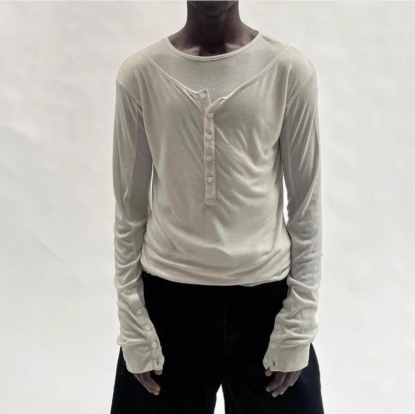 Men No Faith Studios Double layered T Shirts TShirt Long sleeves Hip Hop Skateboard Street Cotton TShirts Tee Top E228 260901