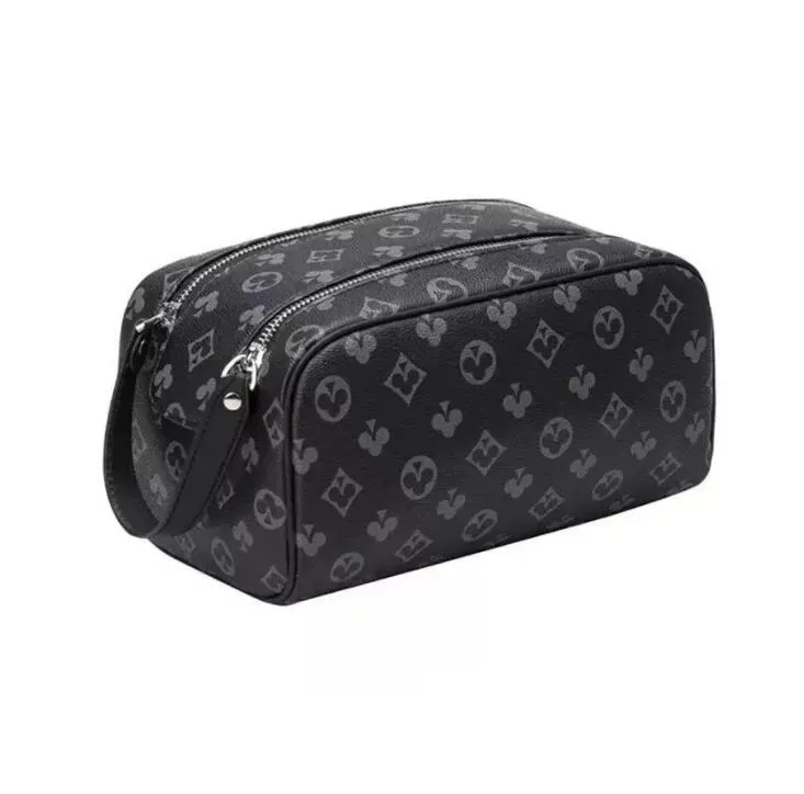 10A High Quality louse vuton Designer Double zipper men travelling toilet bag designer women wash large capacity cosmetic toiletry Pouch makeup bags