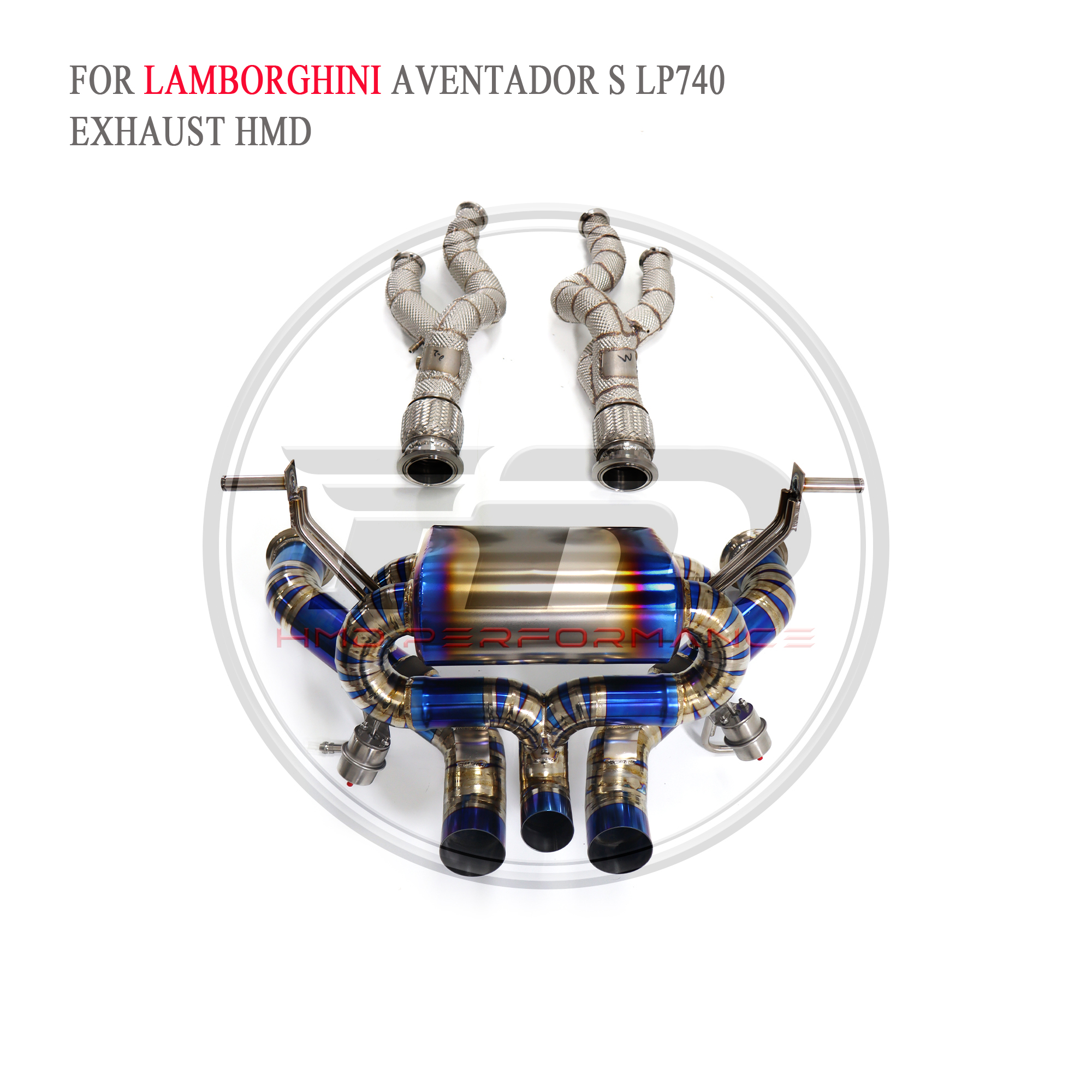 Ti Valved Catback Exhaust System For Lamborghini Acentador S LP740 Performance Racing Sport Exhaust Pipe Auto Tuning Parts