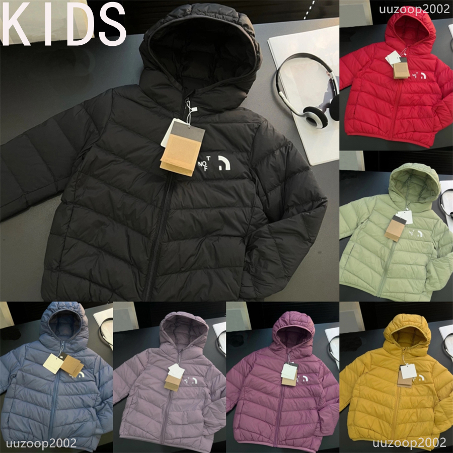 boys designer clothes thenothface kids down jacket girl luxury Macaron colors Vest coat letters print outdoor Windproof Zipper coats Warm winter puf