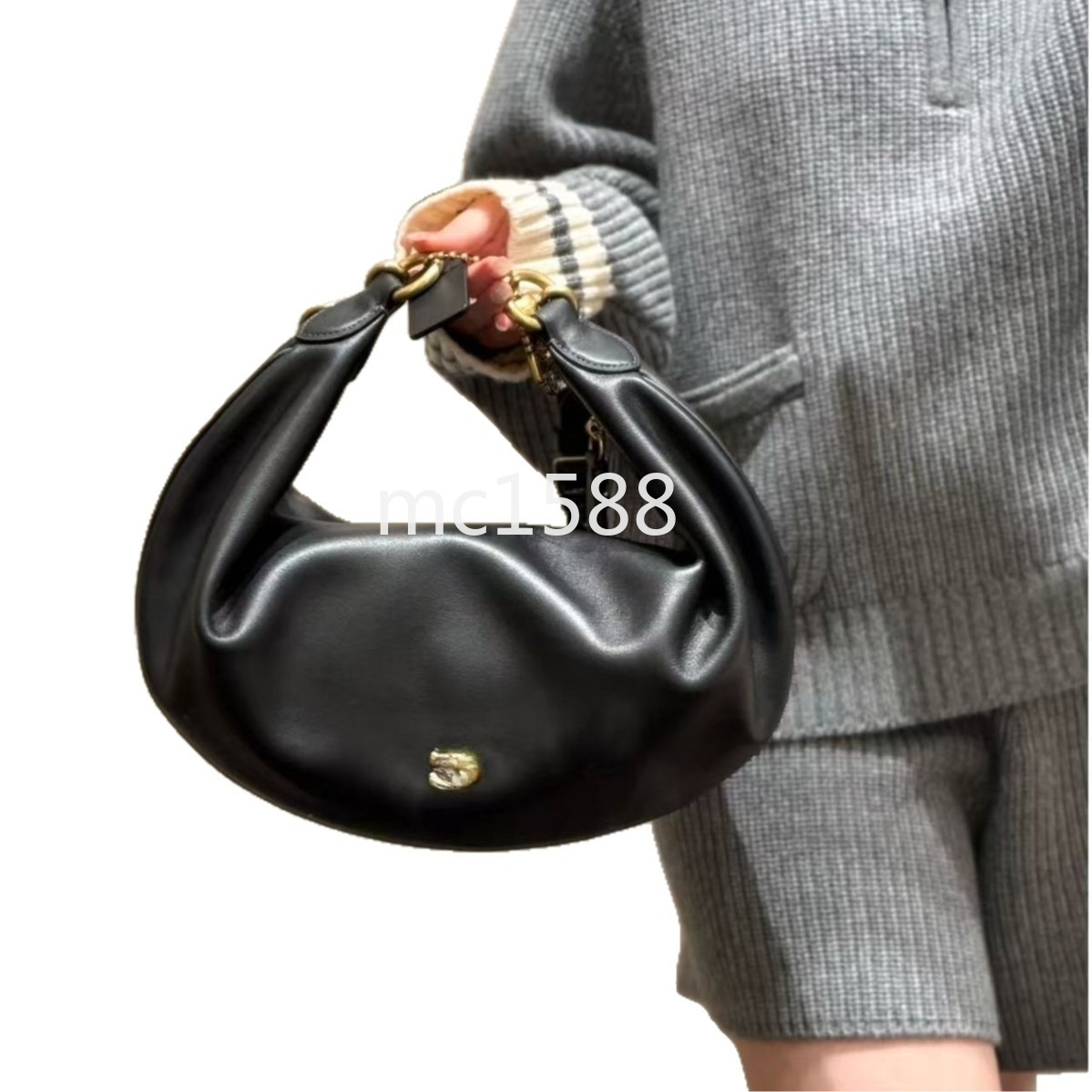 Sac de créateur Sac en cuir véritable Nouveau Paige Crescent Sac en cuir véritable Bandoulière Simple Épaule Classique Boucle C Design Minimalist