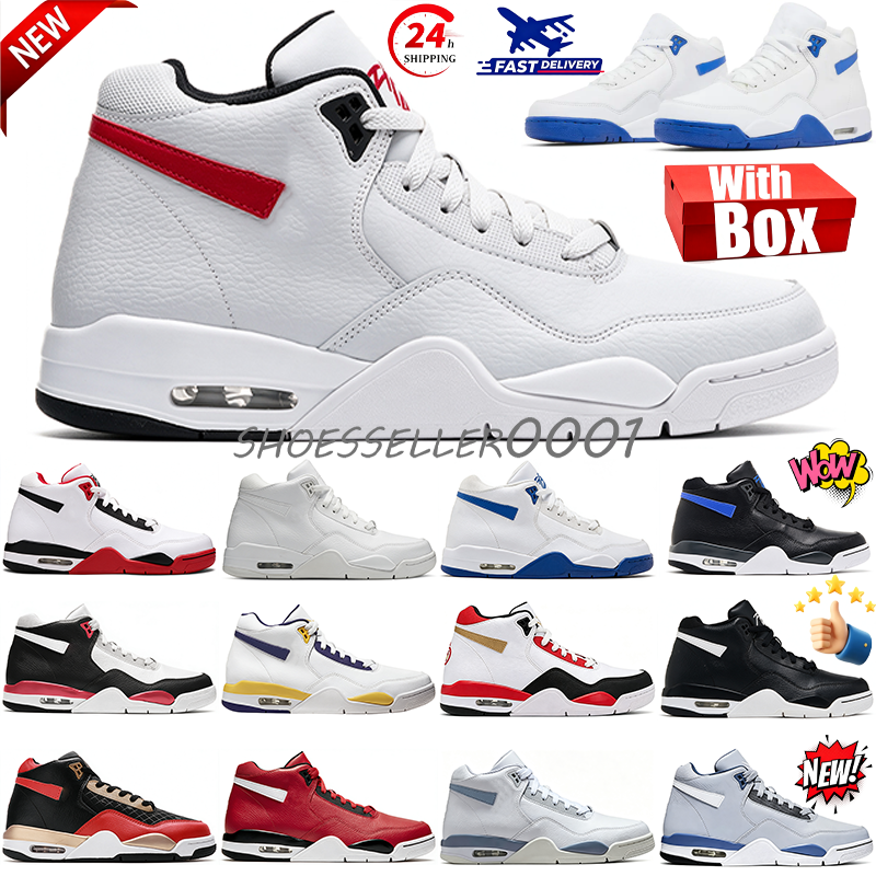 2026 top flight legacy basketball shoes men women mid-top retro leather upper Rubber outsole sneakers classic White blue red black Lakers Wolf Grey