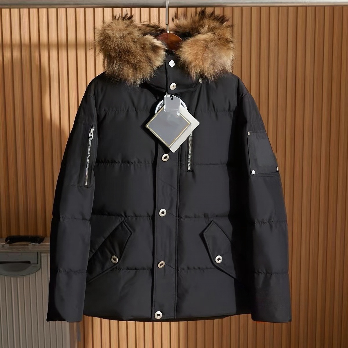 Designer Parkas Jackets Mens Winter Outdoor Windbreakers Puffer Short Parka Down Jacket Removable Fur Collar Unisex Loose Fit Winter Thick Warm Coat