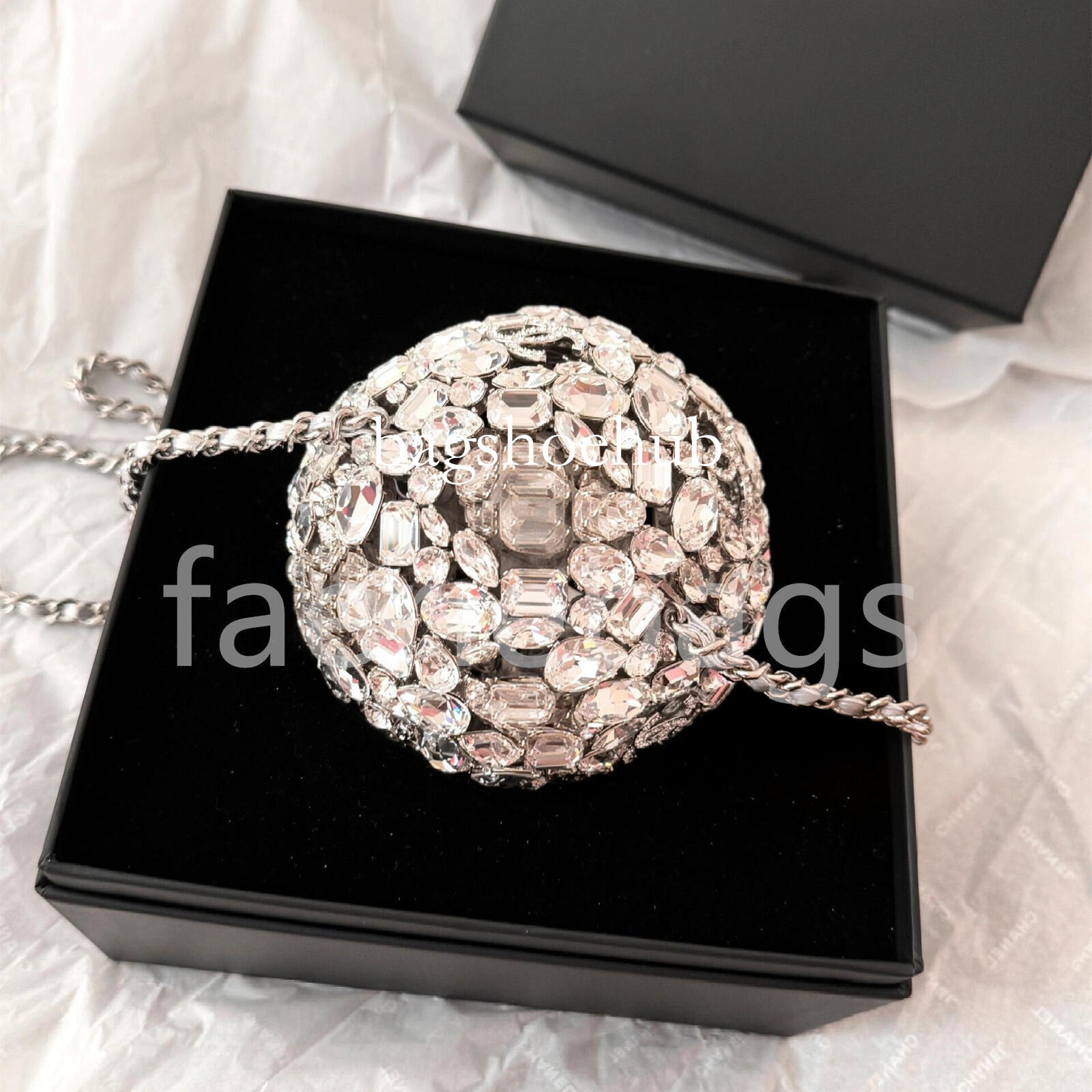 10a designer sac luxury cc handbag vanity Shoulder Purse Mini Crystal Ball Clutch Bag Women Sparkly Diamond Chain Ladies Crossbody Handbag for Weddi