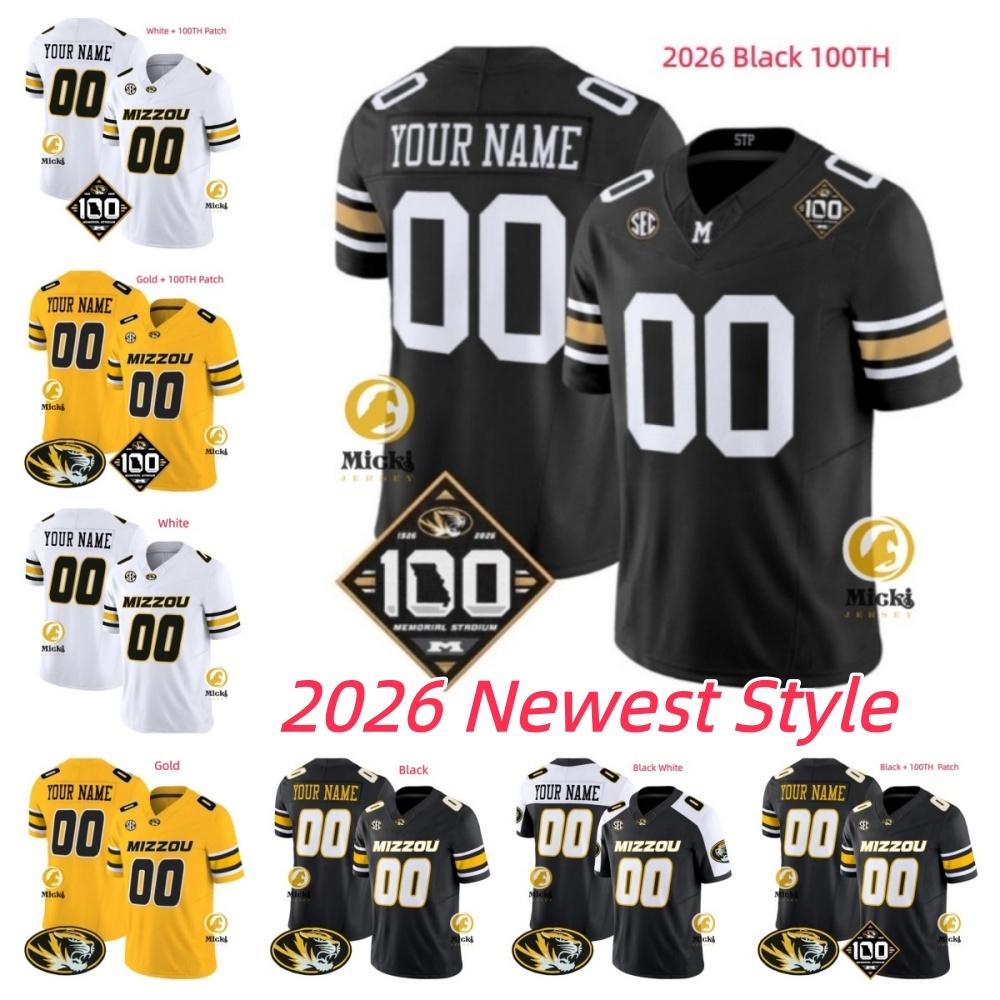 Luther Burden III Cody Schrader Theo Wease Jr. Football Jersey Marquis Johnson Brady Cook Kris Abrams-Draine Ty'Ron Hopper Marcus Clarke 100TH