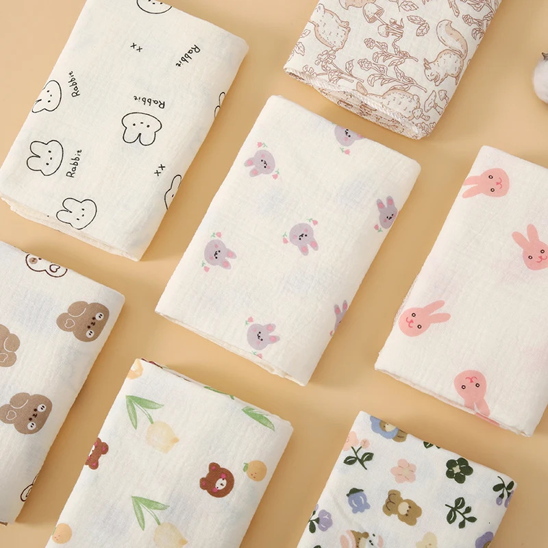 1 Piece of born Double-Layer Pure Cotton Baby Swaddle Blanket Soft and Comfortable Thin and Breathable Not Stuffy 260828