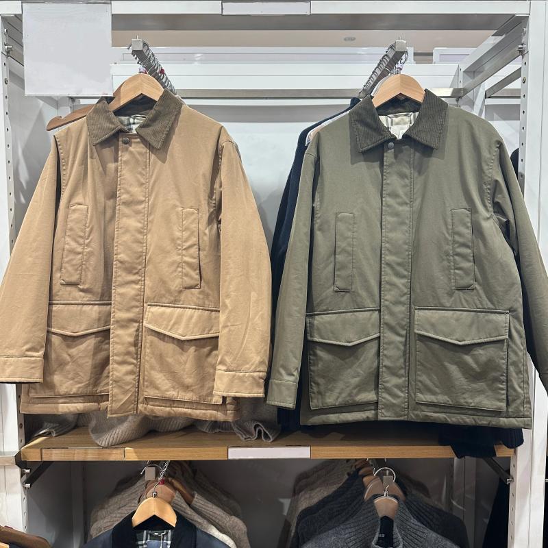 Men's Down Thiened Cotton Jaet Warm Casual Collar Coat Windproof Autumn Winter Outerwear URHMBMK Brand Loose Fit Long Sve