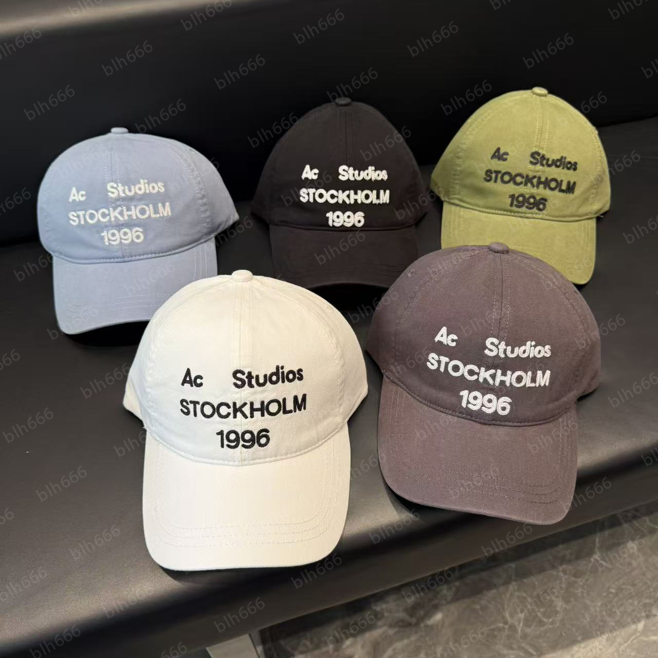 Casquette de baseball AC Classic brodée de styliste pour femmes, chapeau de polo avec protection solaire, décontracté, avec visage souriant, blh6