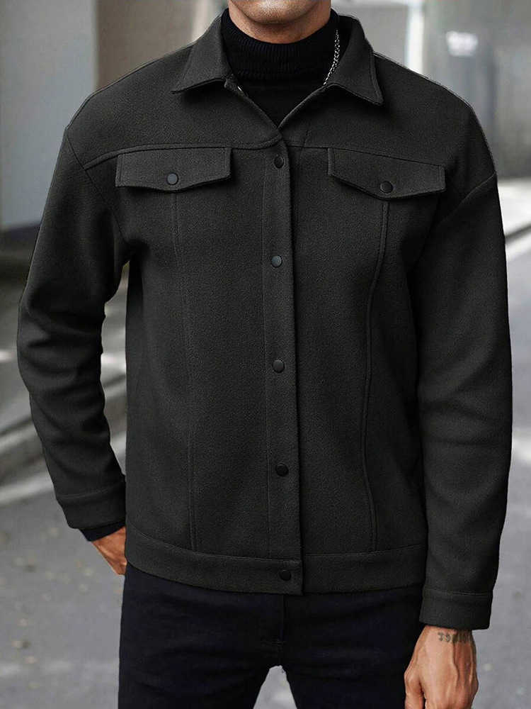 men's 2025 winter fashion new casual men's woolen jacket European size D260902