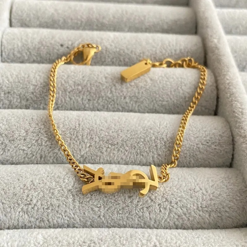 2026Gold Color Luxury Designer Necklace Simple Y Letter Pendant Couple Bracelet Fashion Jewelry For Women Lady GirlsBest Sellers