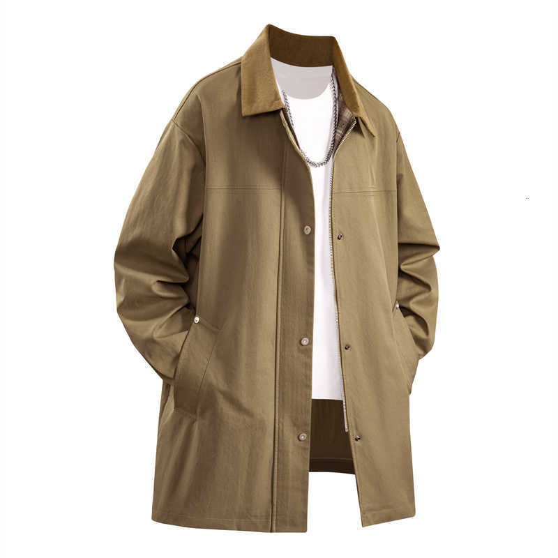 trendy Fall women's men's and Hong Kong-style mid-lengTH fashion coat jaCKet 2026 new model M-8XL D260902