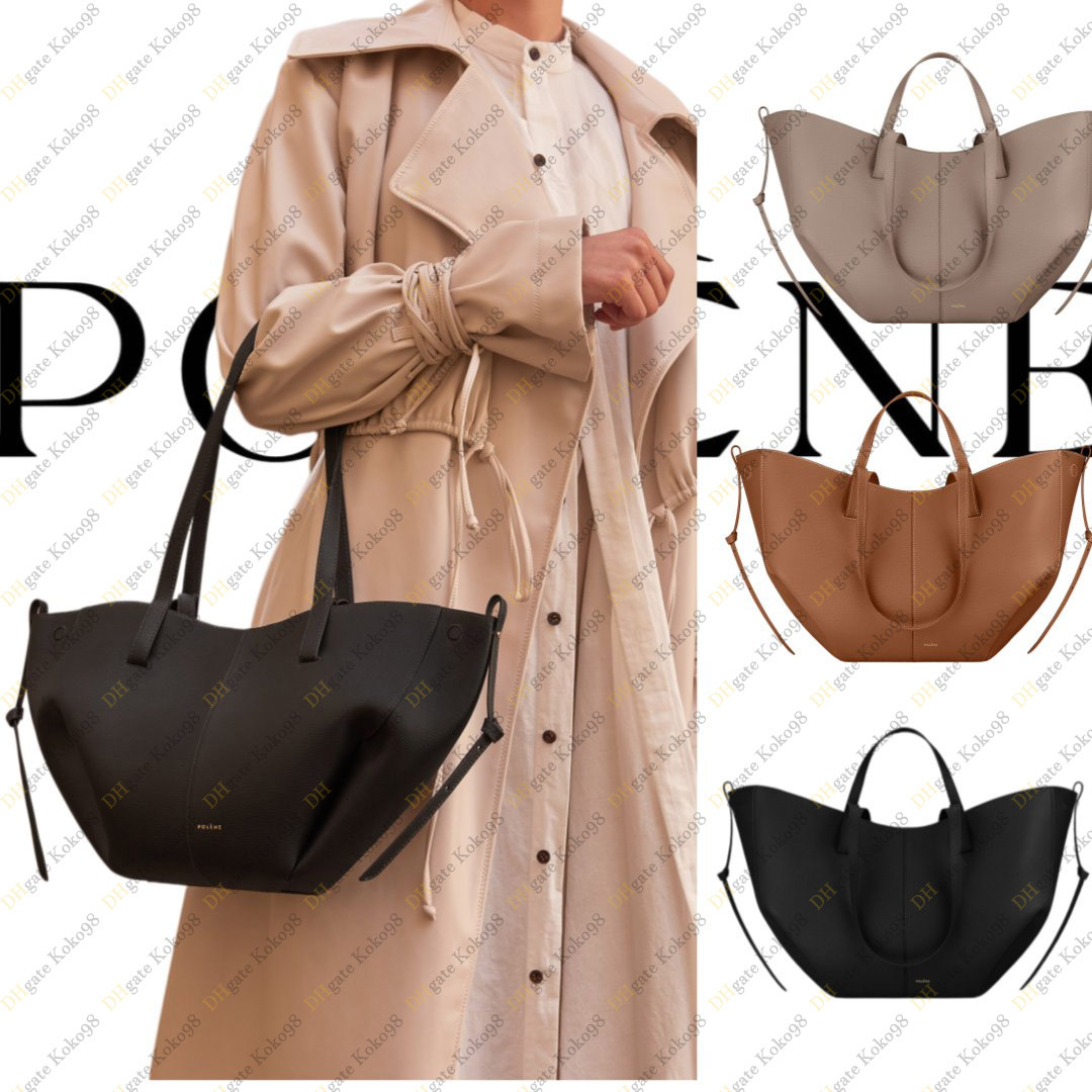 Sac à bandoulière de créateur en cuir véritable pour femmes, signature de luxe Poolens Cyme Mini édition texturée populaire Paris mode dames sous