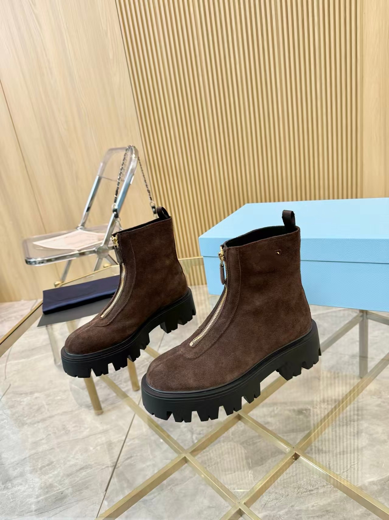 Bottes amincissantes élégantes les plus vendues en peau de mouton de vache