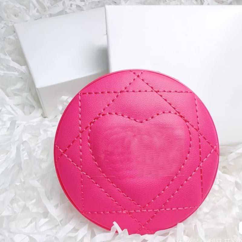 Round Compact Mirror Folding Double Facettes Makeup Mirror Portable Cosmetic Mirror with box girl gift home use beauty cosmetic luxury designer leat