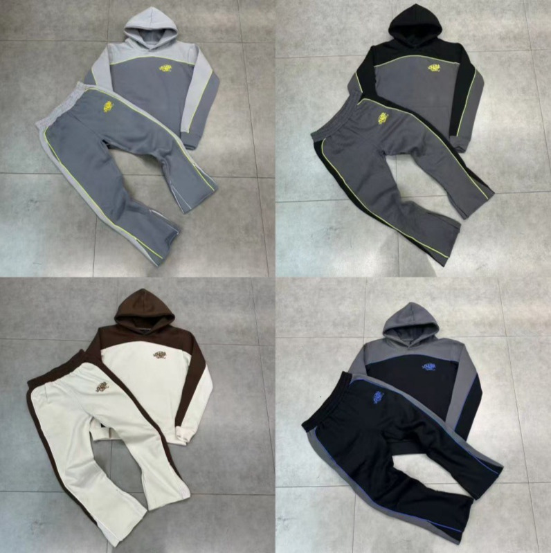 Synawold Sweat à capuche pour hommes Designer Sweats à capuche Lâche Casual Splicing Couleur Pantalon de jogging Synatracksuit à manches longues