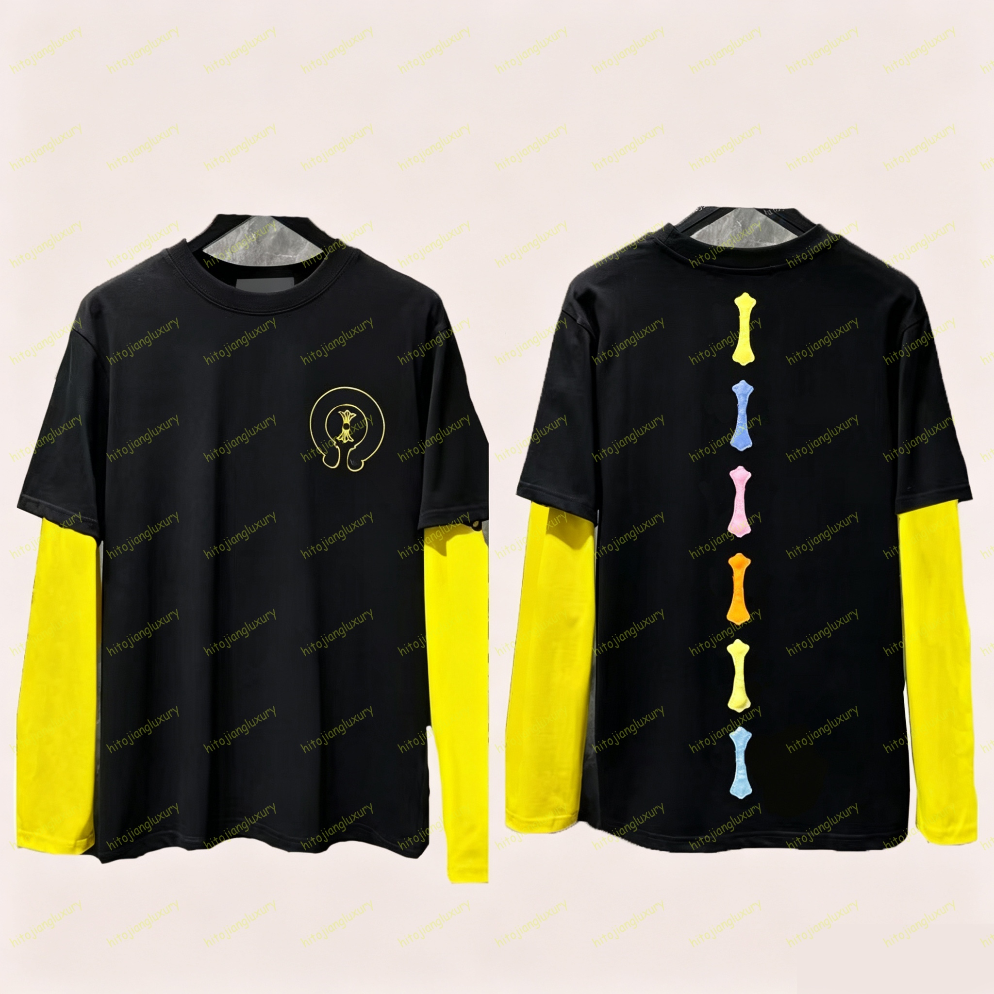 Mens Designer T Shirts Women Letter Printed Tshirts Fashion Long Sleeve Tops High Street Styles Casual Loose Breathable tshirt