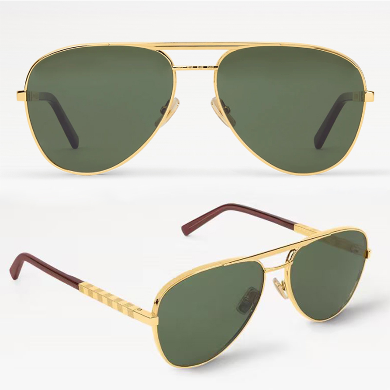 Classic Pilot Men Sunglasses Luxury Designer ATTITUDE PILOT Sunglasses Men Women Vintage Metal Sun Glasses Mirror Driving Male Shades UV400