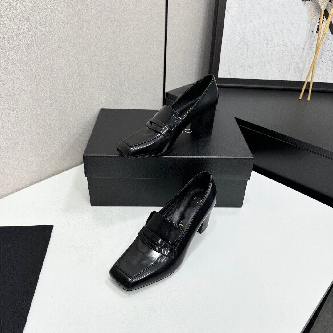 Loafer Designer Luxury Lady Brown Black Leather Patent Slingback Flat Square Toe Shoe Spring Summer Casual Office Work Fashion Footwear Comfort Sole