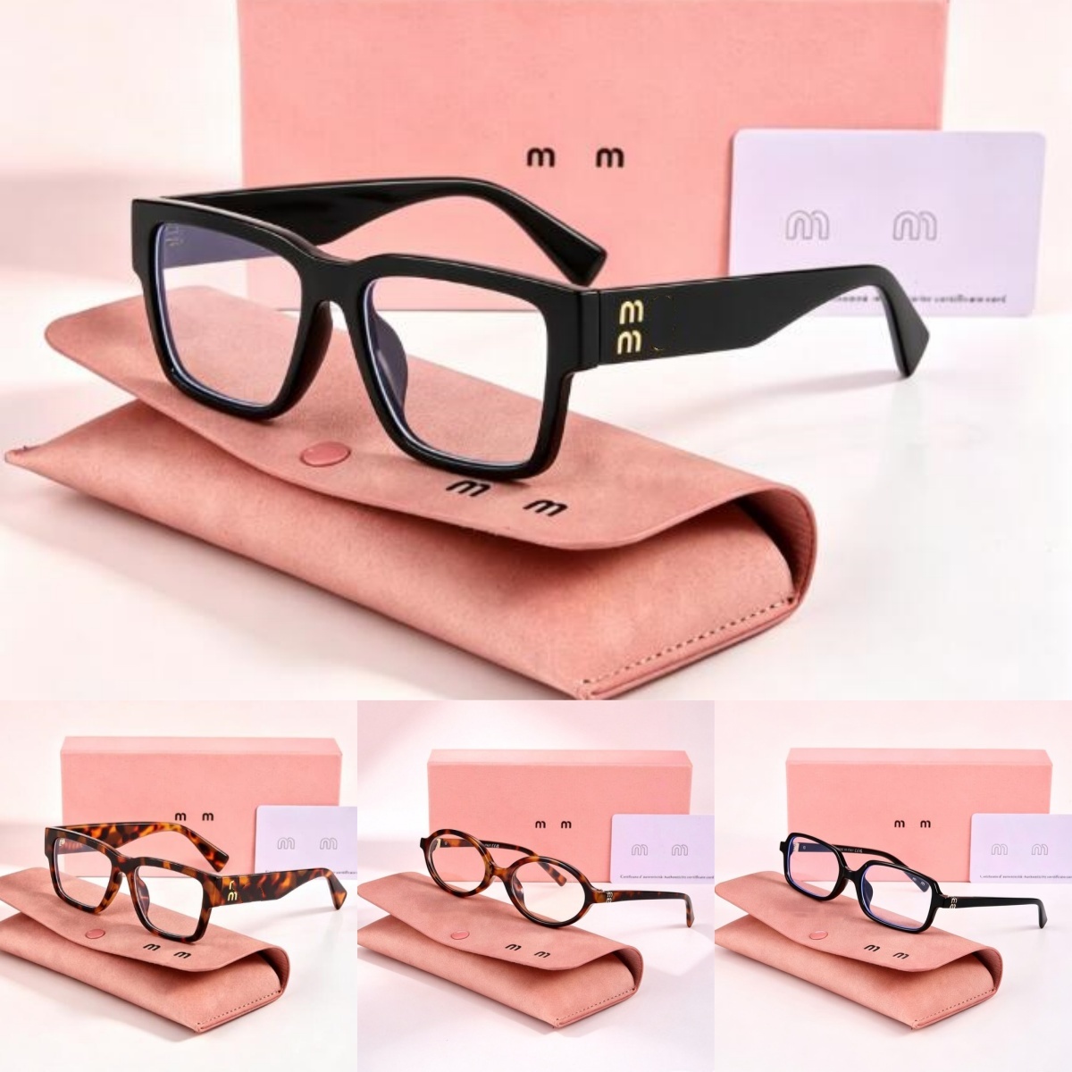 Women Designer Glasses Black Frame Sun Glasses Designers Womens Regard Oval Frame Leopard Print Lady Eyeglasses Clear Sunglasses Fashionable Vintage