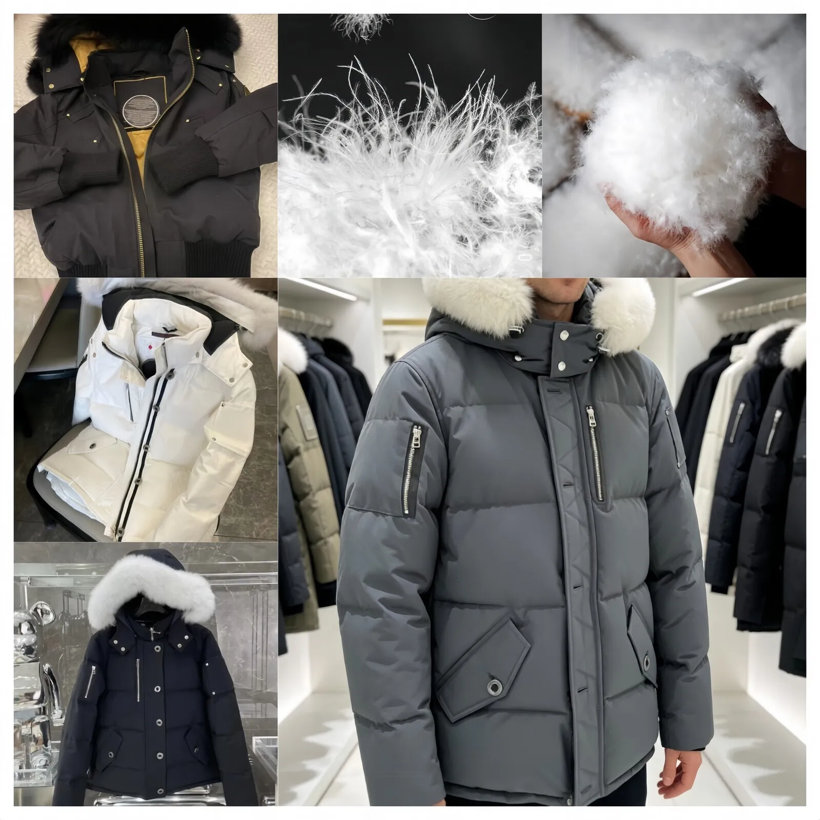 moose Designer Parkas Jackets Mens Winter Outdoor Windbreakers Puffer Short Parka Down Jacket Removable Fur Collar Unisex Loose Fit Winter Thick