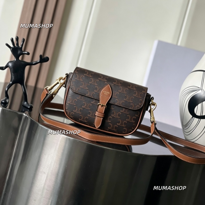 RC77018 Sac de créateur miroir décontracté à rabat quotidien, sac à main en toile gaufrée, garniture en cuir, sac à bandoulière doré pour femmes